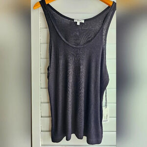 Agolde Black Semi Sheer Karla  Tank size L